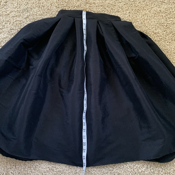 Fashionomics Best Cody side zipper, black shimmer fit and flare skirt midi SZ S - Picture 9 of 10